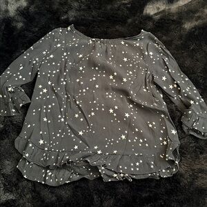Black Gap Starry Blouse SZ M
